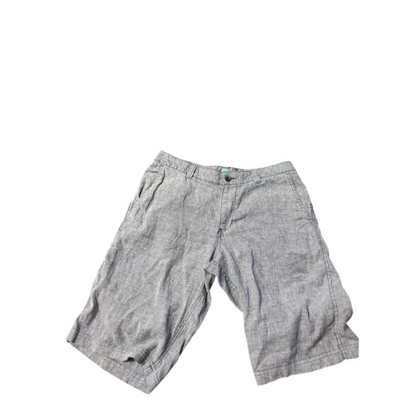 Tommy Bahama Shorts Mens 33 Navy White Striped Flat Front Lightweight Chino - Picture 1 of 5